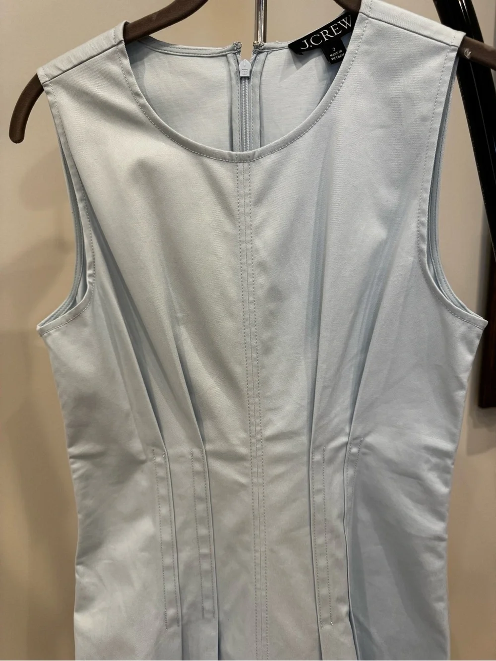 J. Crew pintucked twill dress (hemmed)